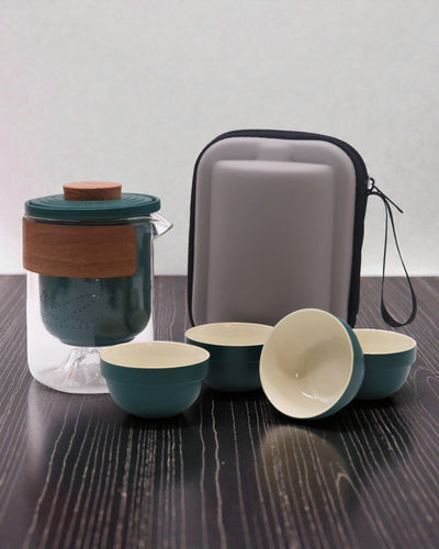 Bergtocht – Toeristische Theeset met 4 Kopjes