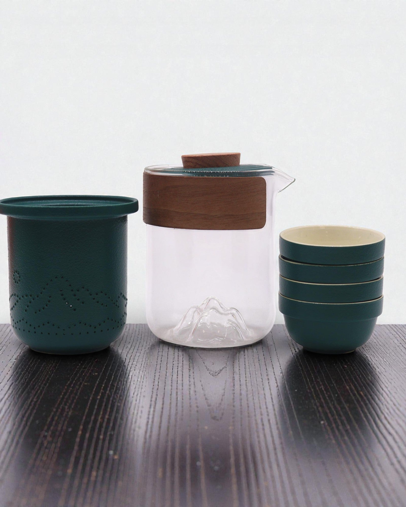 Bergtocht – Toeristische Theeset met 4 Kopjes