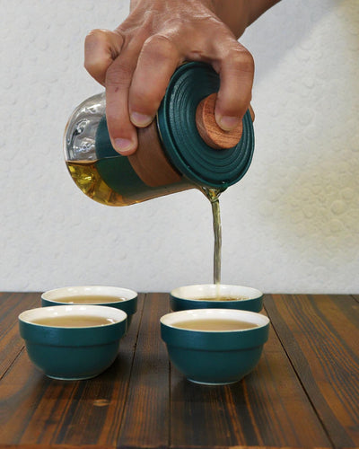 Bergtocht – Toeristische Theeset met 4 Kopjes