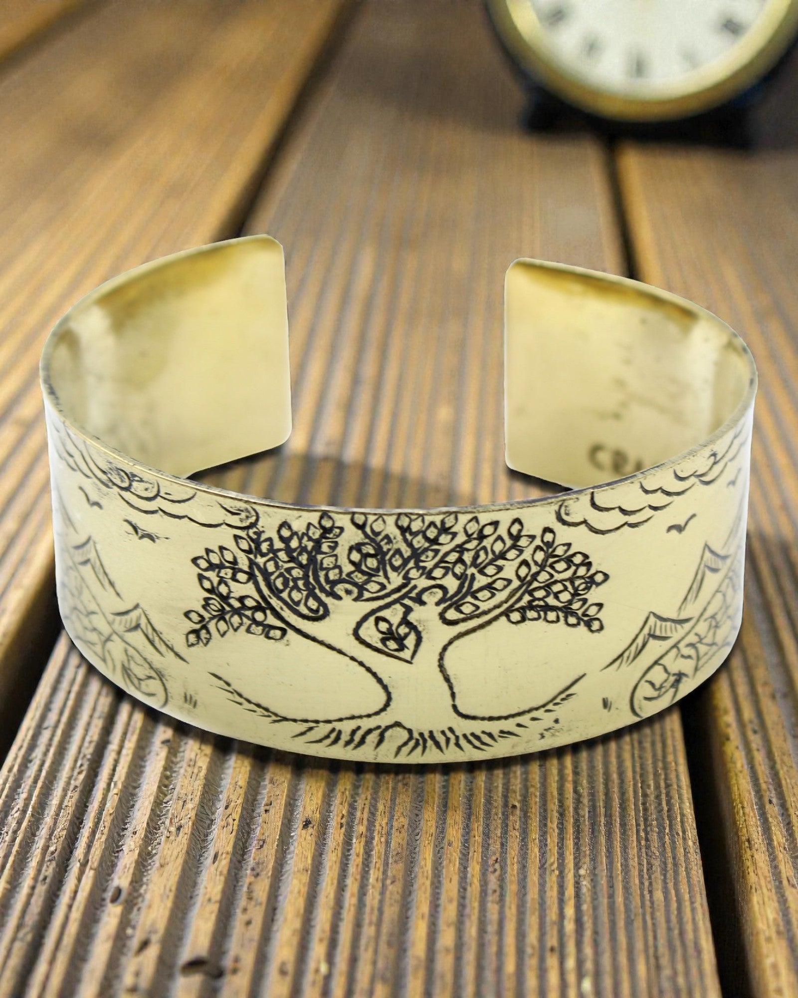 Tibetaanse messing armband Levensboom – Himalayaanse harmonie