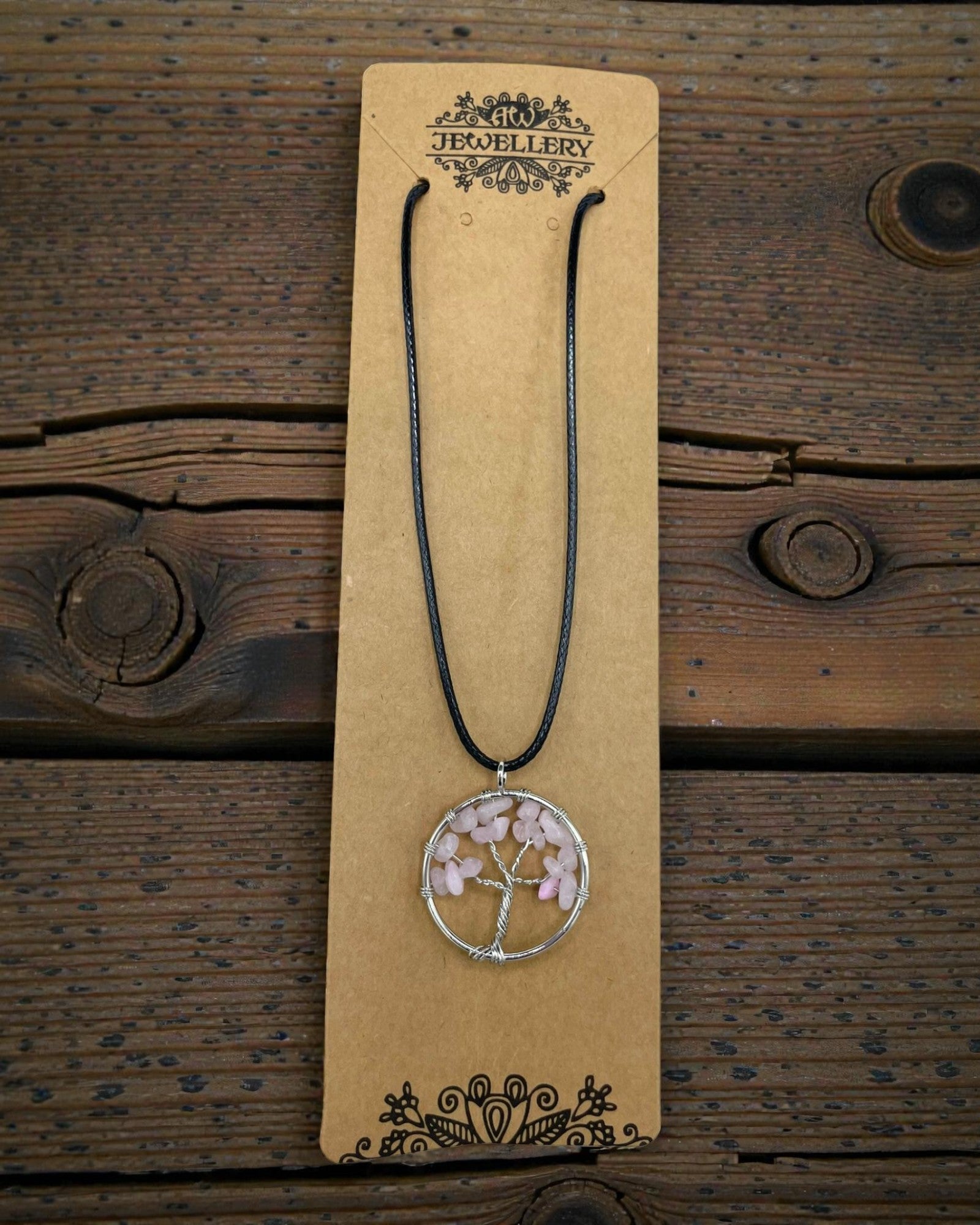 Ketting Levensboom Liefde en Tederheid – Rozenkwarts