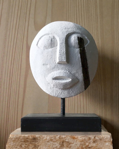 Timorees masker Beschermer van de Voorouders 27x20 cm – Wit