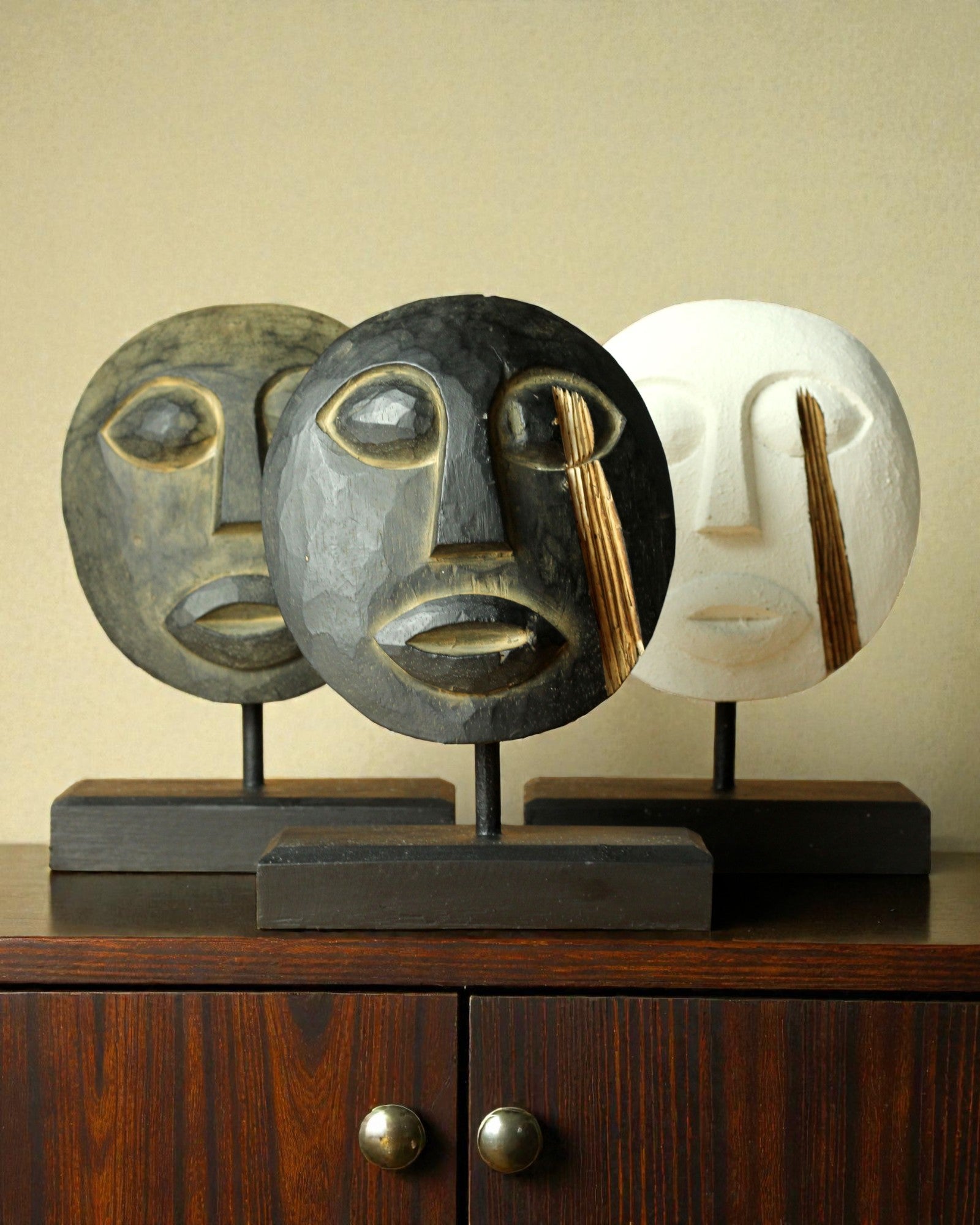 Timorees Masker Voorouderlijke Wachter 27x20 cm – Antiek