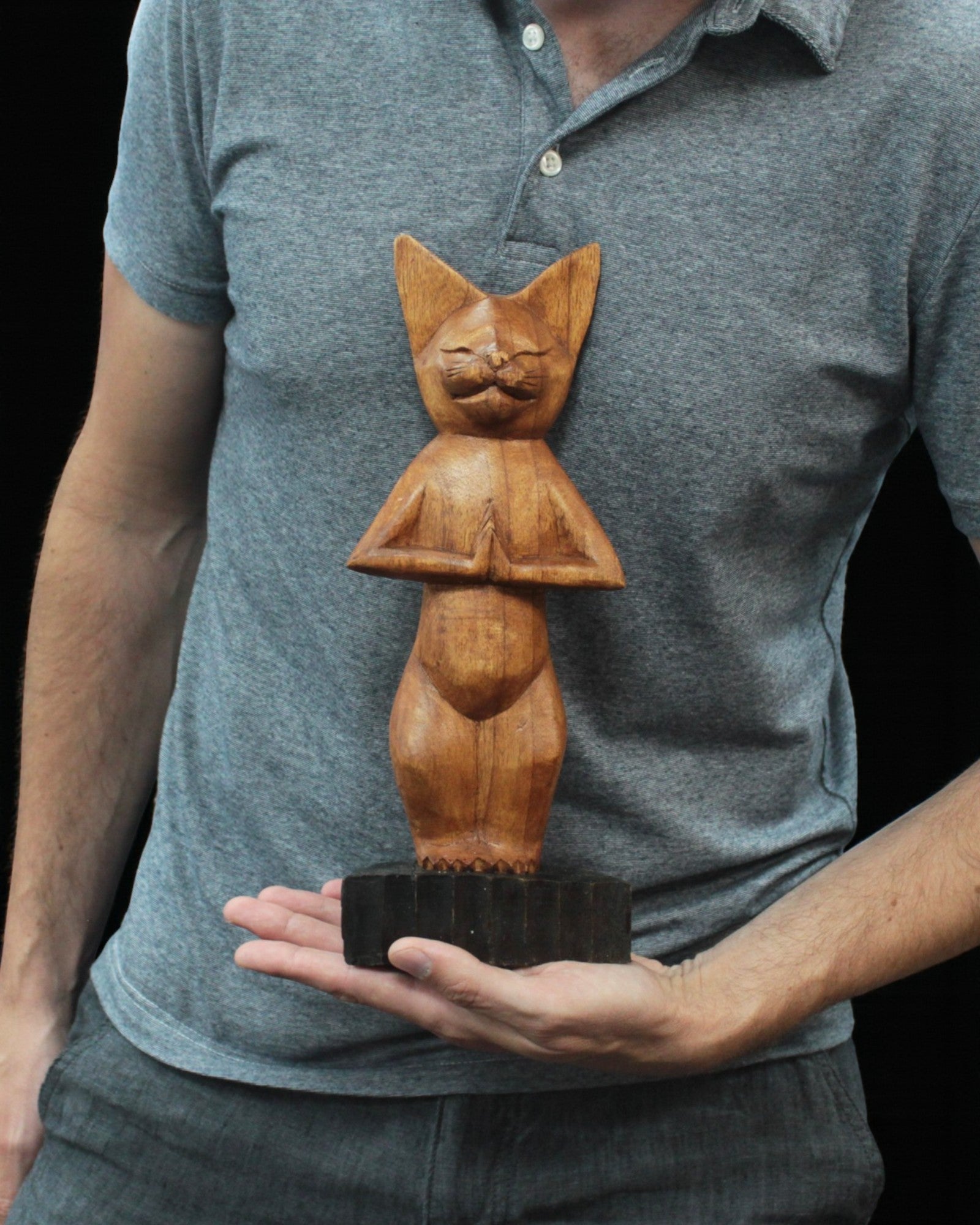 Kattensculptuur – Yoga 1 Staande Houding 30 cm